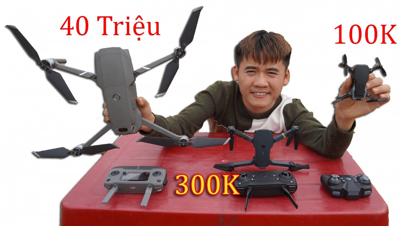 Hưng Troll | Thử Chơi V&agrave; So S&aacute;nh M&aacute;y Bay Flycam Điều Khiển Từ Xa Gi&aacute; 100k vs 1 Triệu vs 40 Triệu