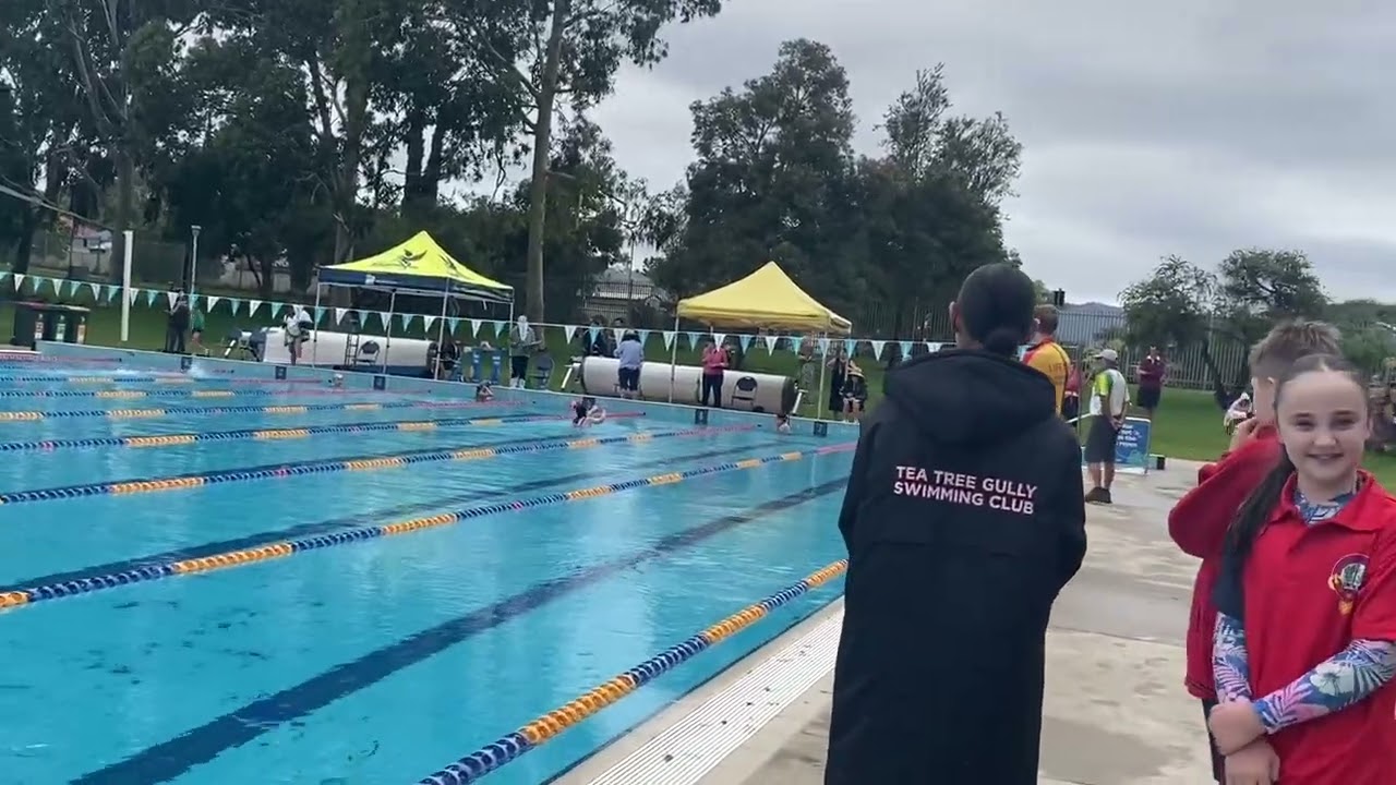 Doing a swim race and did 50meters of freestyle and 50meters of Breaststroke and I came last on all