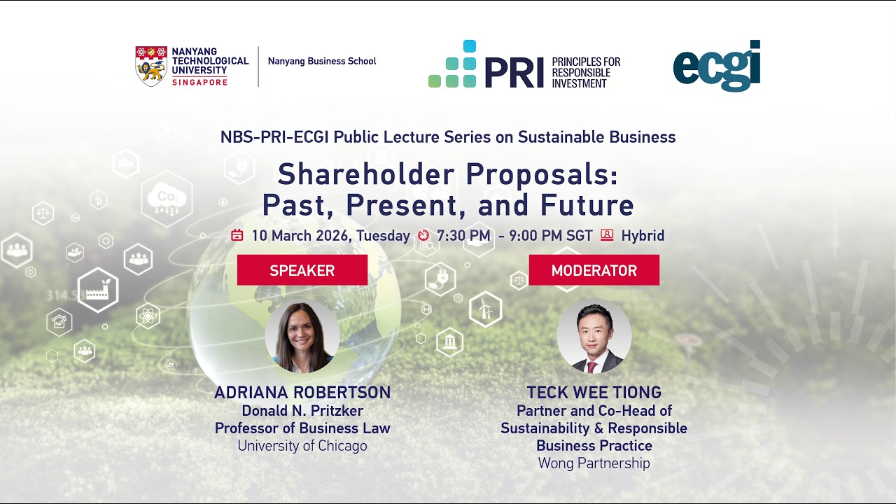 Lecture 11 | NBS-PRI-ECGI Public Lecture Series