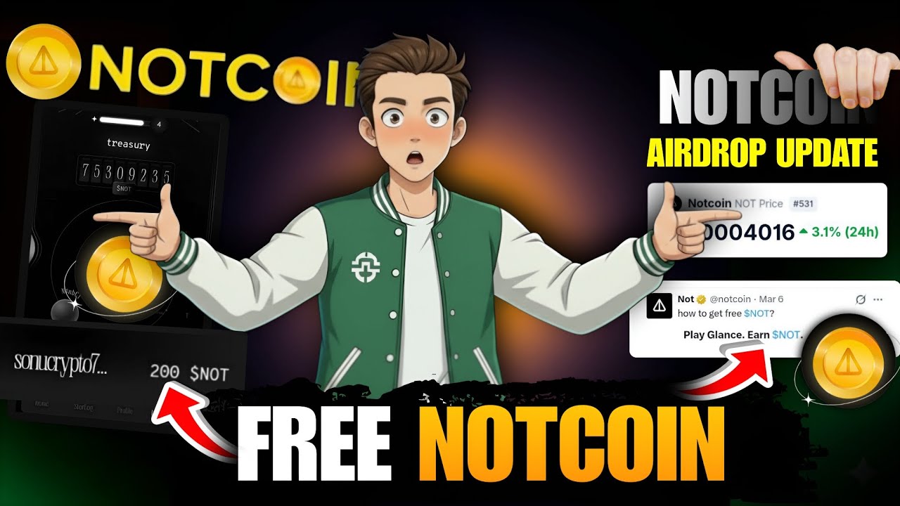 NotCoin Telegram Airdrop Update | Claim Free $NOT Tokens on Glance Now