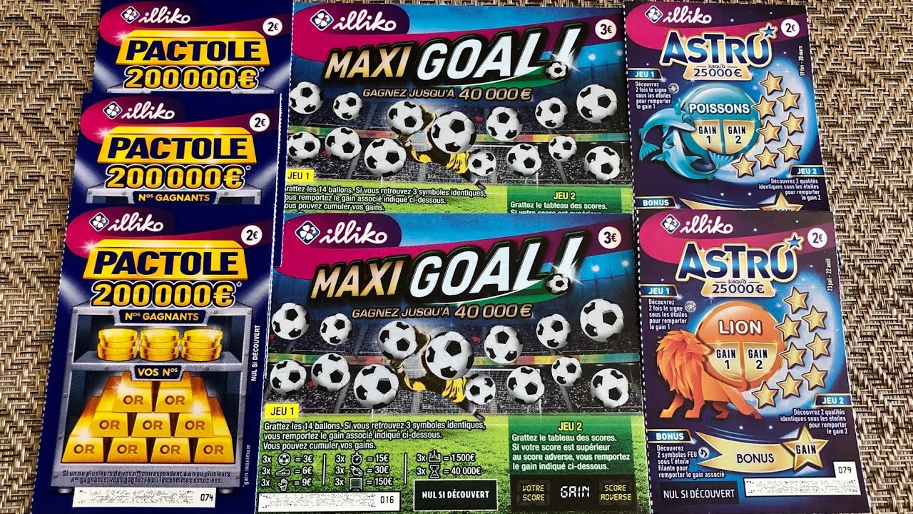 GRATTAGE FDJ 3 Pactole, 2 Maxi Goal, 2 Astro ☘️ AH LES PETITS TICKETS 🤑