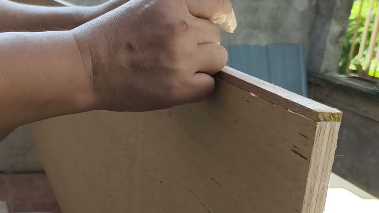 How to put wood edging 1x1/4 on plywood? #daddyshome #woodwork