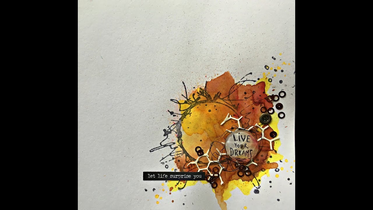 Mixed media art journaling, step-by-step tutorial