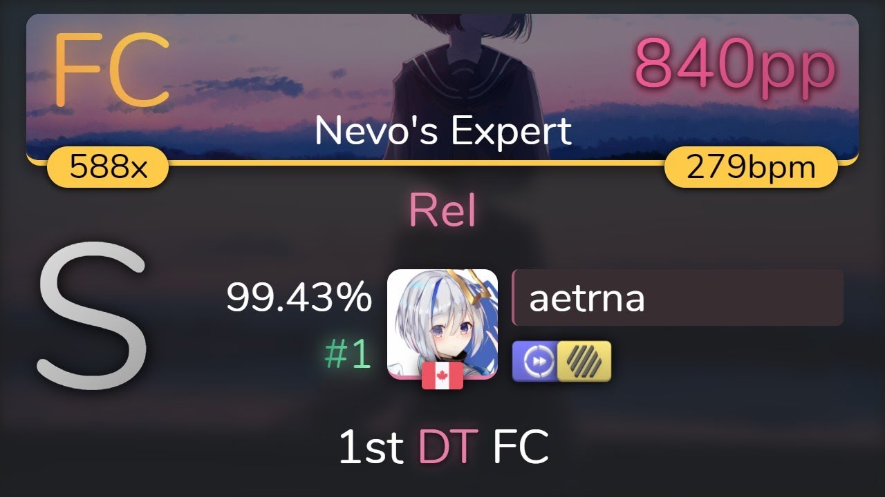 aetrna | THE ORAL CIGARETTES - ReI [Nevo's Expert] 1st +HDDT FC 99.43% {#1 840pp FC} - osu!