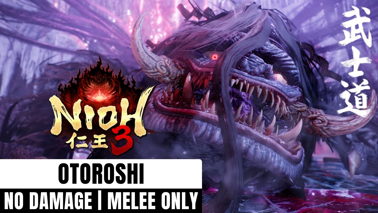 Nioh 3 - Otoroshi Boss Fight (No Damage/Samurai Sword)