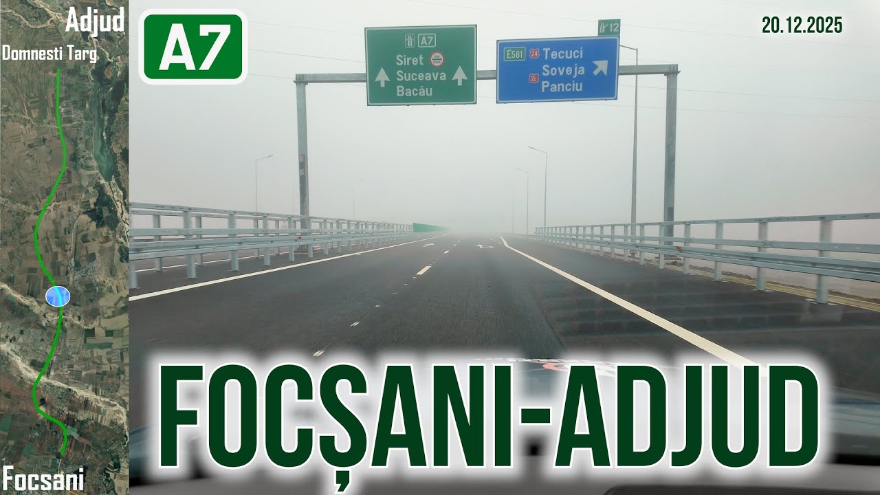 A7 Focșani - Adjud | Ultimele pregătiri înaintea deschiderii circulației Filmare de la bord 20.12.25
