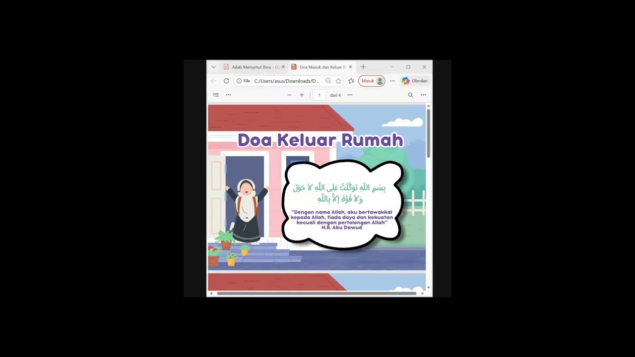 Rekaman Kelas Online Adab Sehari-hari pertemuan ke- 4