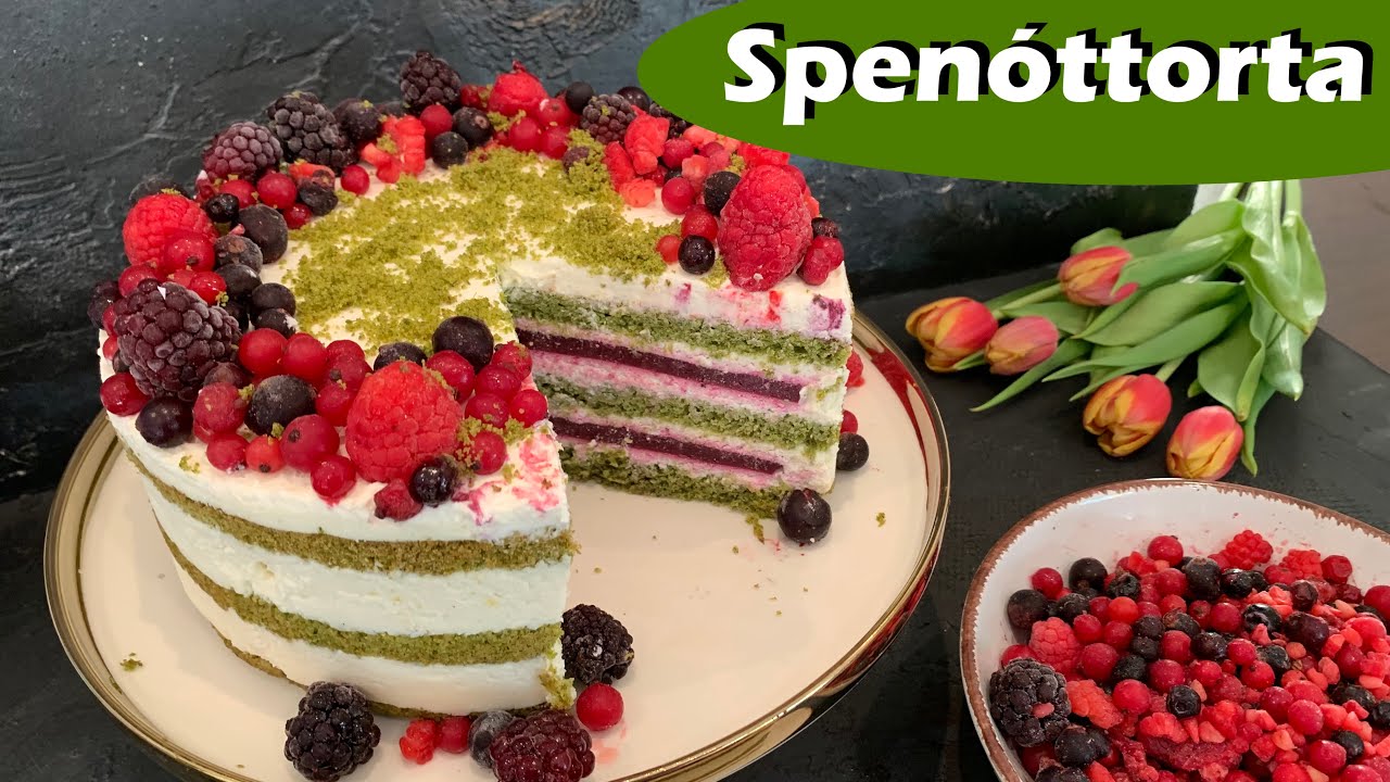 Spenóttorta Fehércsokis Túrókrémmel,Erdei Gyümölcsbetéttel,Cukor- Fehérliszt mentesen | HagymaLekvár