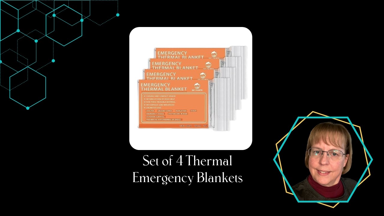 Set of 4 Thermal Emergency Blankets