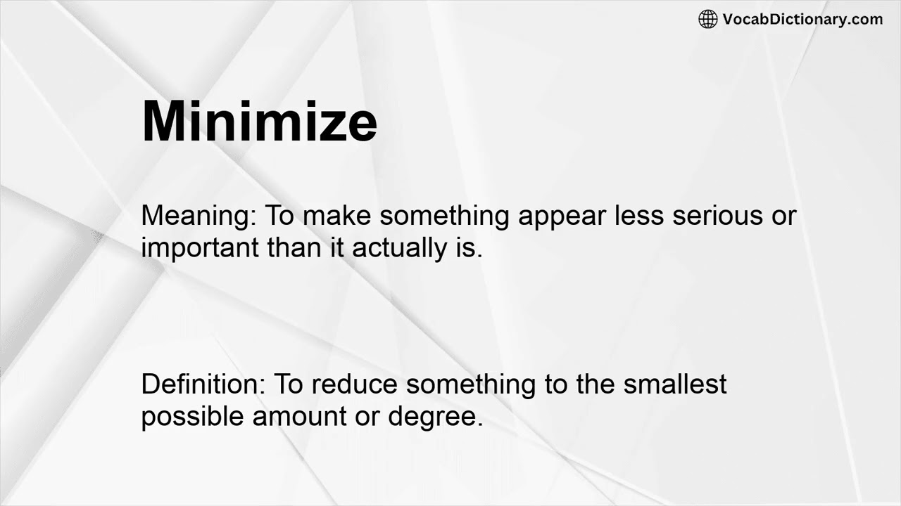 Minimize Meaning