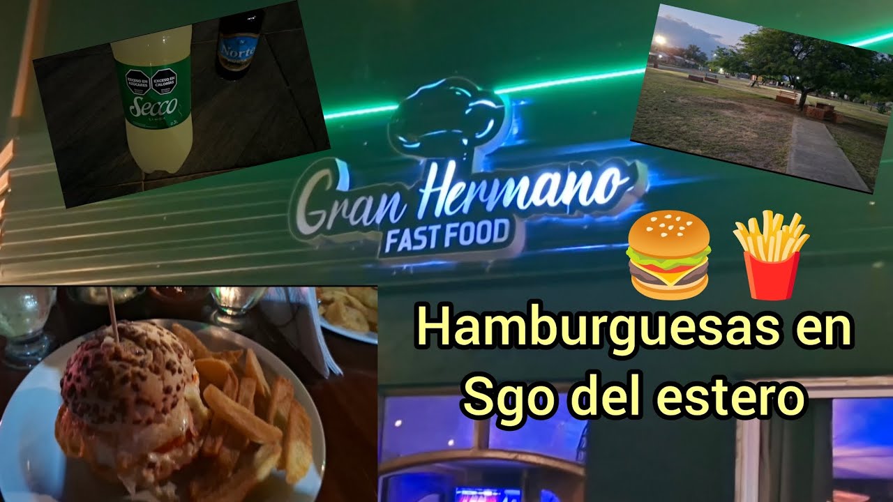 Comemos hamburguesas en un pueblo de santiago del estero 