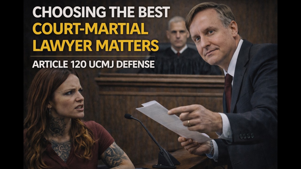 Why Choosing the Best Court-Martial Lawyer Matters | Article 120 UCMJ Defense