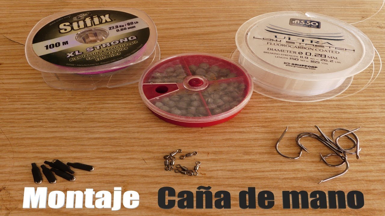 #1 Como montar caña de mano, para pescar con corcho - Montaje para pescar con flotador.