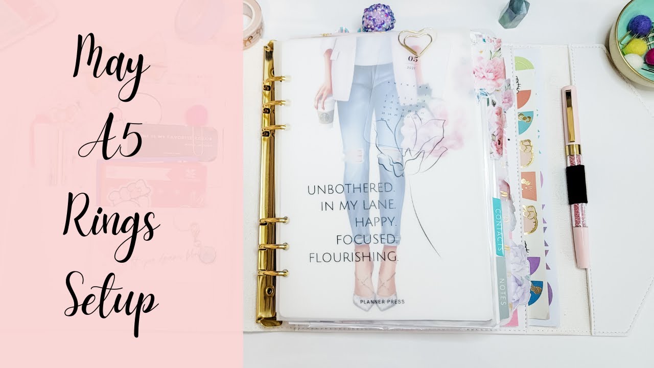 May A5 Ring Planner Setup \\ New Erin Condren A5 Ring Agenda