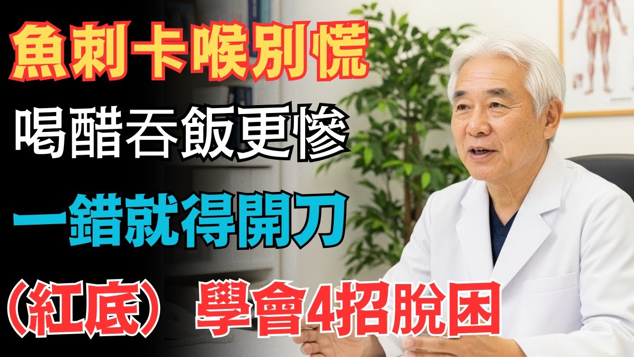 魚刺卡喉嚨怎麼辦？別再吞飯灌水了！醫師教你 4 招安全自救不受傷｜健康一帖