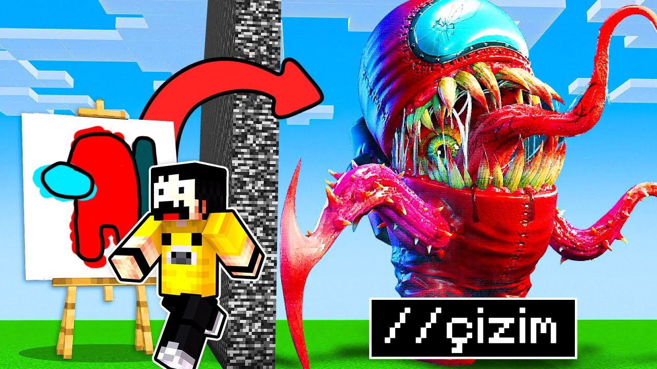 Minecraft YAPI KAPIŞMASINDA ÇİZİM MODU İLE SALAK KARDEŞİMİ TROLLEDİM!!