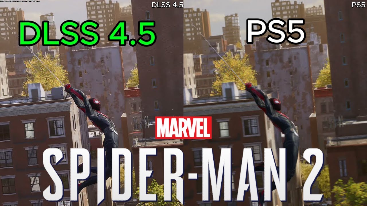 DLSS 4.5 VS PS5: Marvel's SpiderMan 2