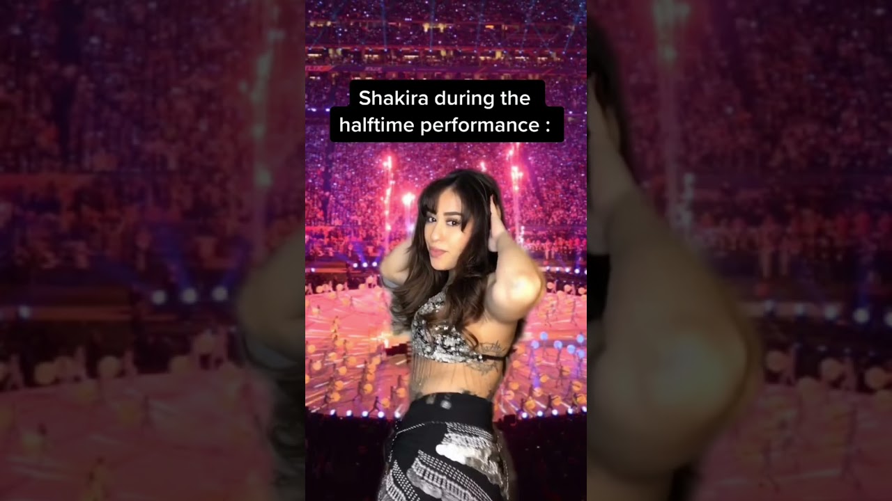 Reenacting￼ shakiras halftime show performance 🤪