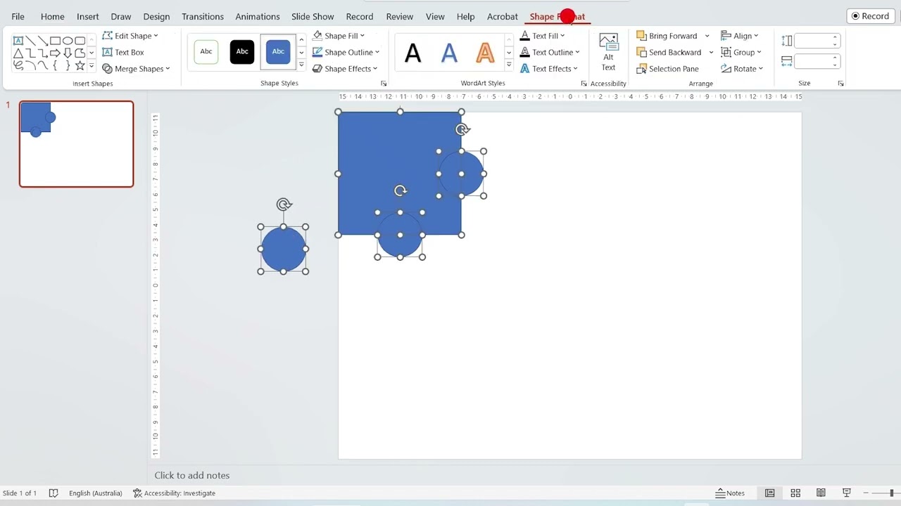 Creating Puzzle Piece in PowerPoint (Part 1/6)