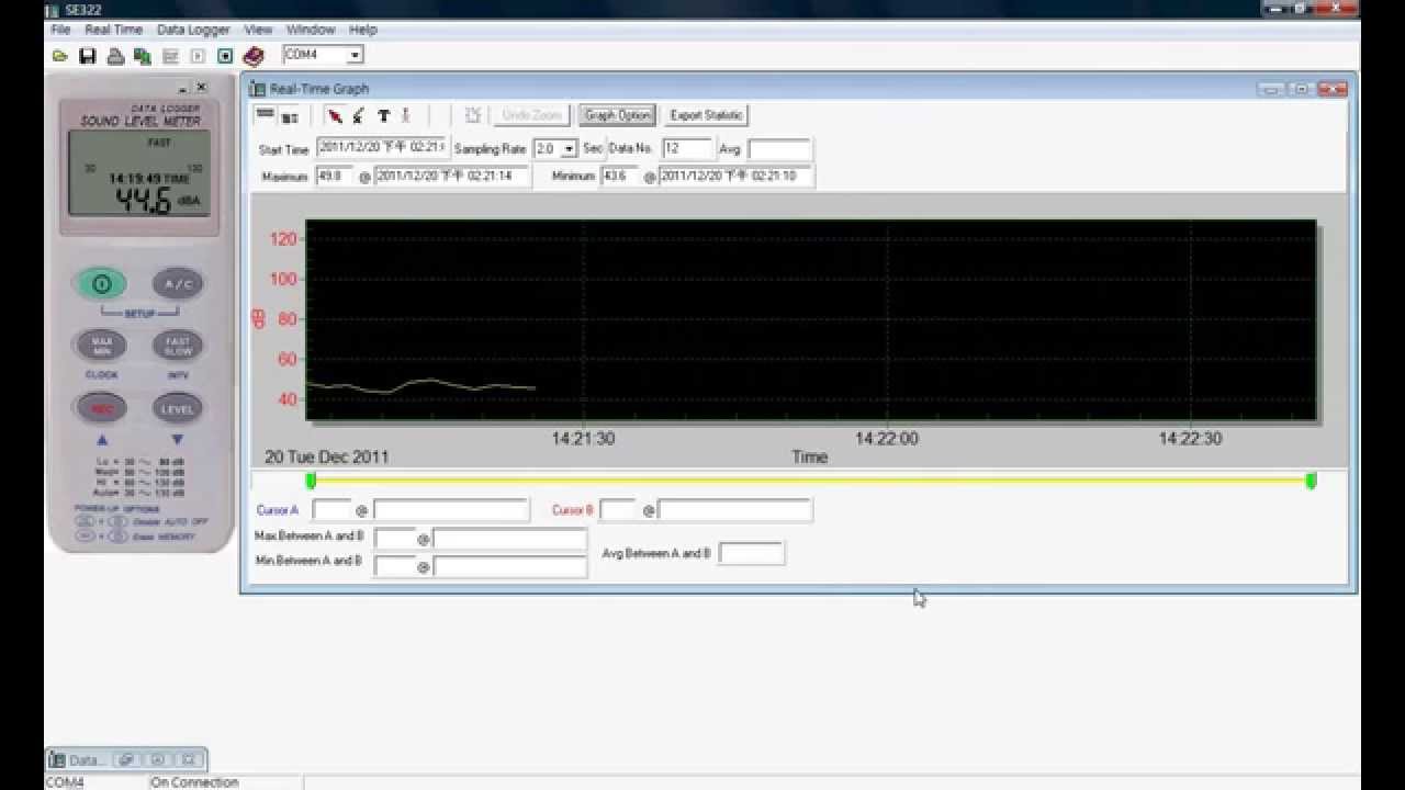 TECPEL, How to use software of Sound Level noise data logger?