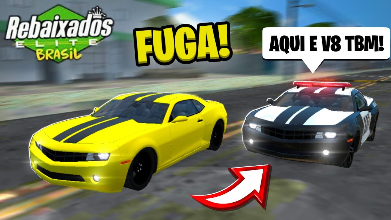 FUGA DO CAMARO DA POLÍCIA COM MEU CAMARO! 😱 NO REBAIXADOS ELITE BRASIL