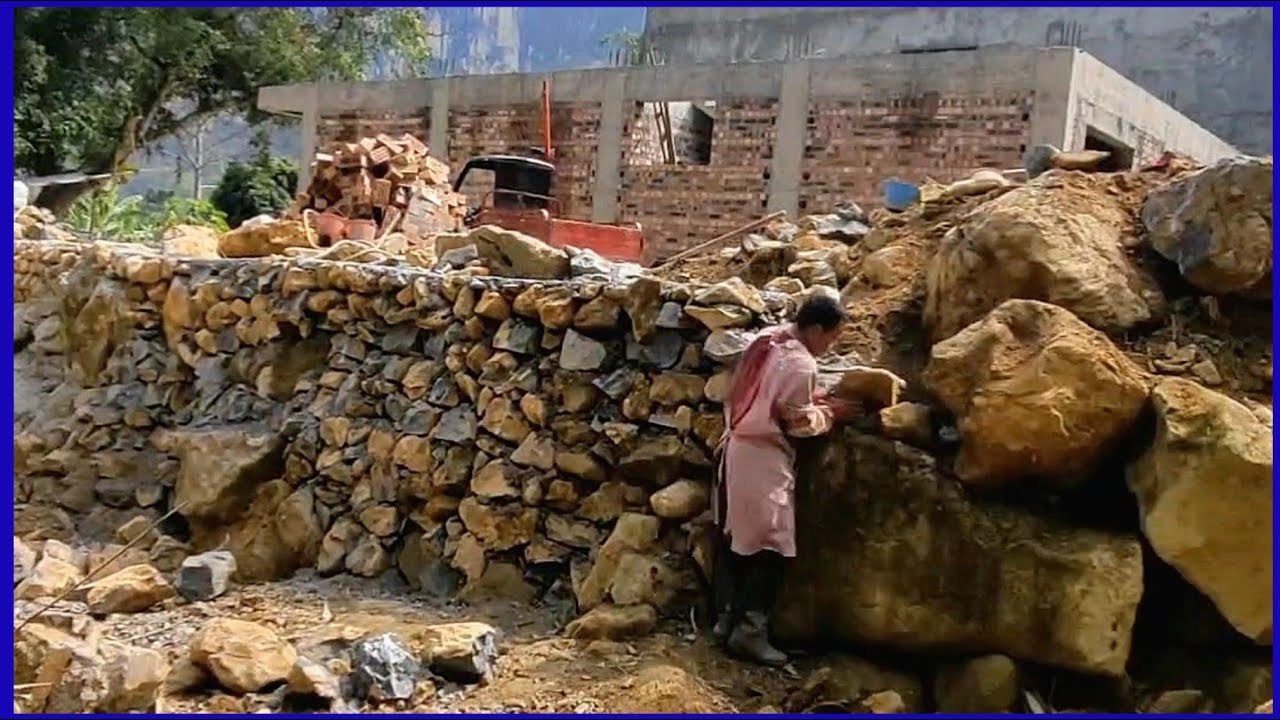 Build a beautiful fence and garden next to the cool stream