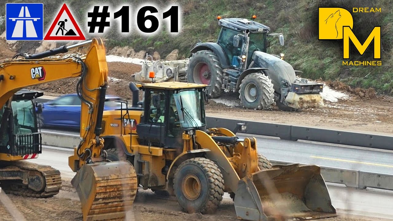 Bagger bauen neue Autobahn A7 Elbtunnel Autobahnbaustelle im großen Stil #161 Hamburg-Othmarschen 🚧