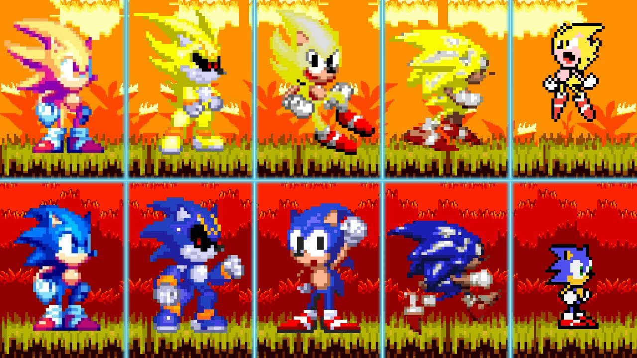 Evolution of Sonic 3 Mods (Sonic Moon Facility,Sonic Roboticized,Proto Sonic,Sonic Pocket Edition)