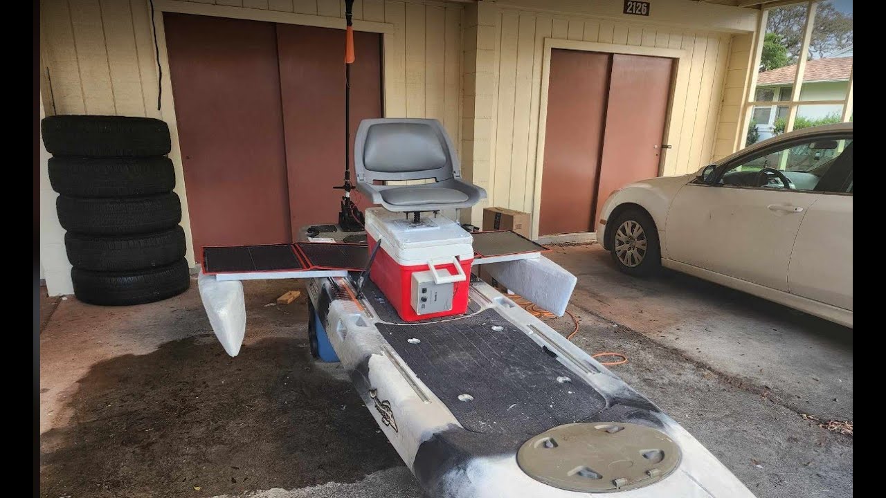 SolYak Pt 2   DIY Pontoon Stabilizers and Cooler Seat