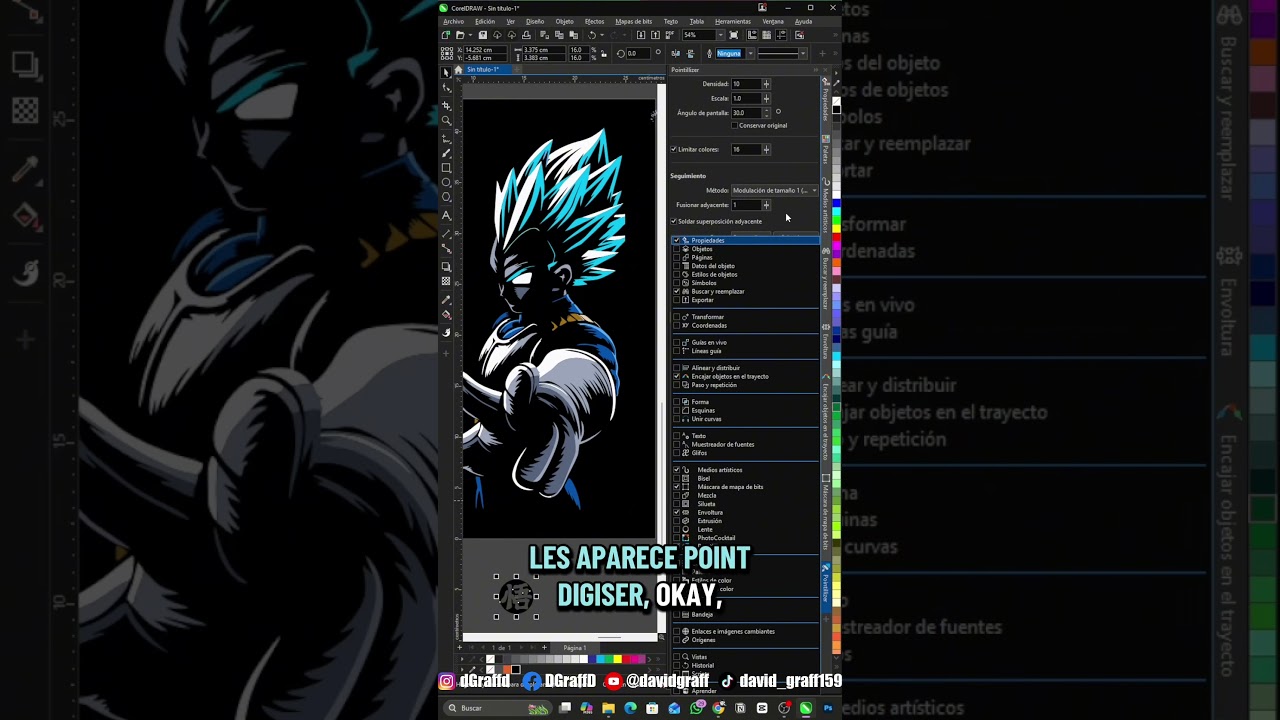 🔥😱Efecto tipo SEMITONOS CON CUALQUIER FIGURA #semitonos #shorttutorial #coreldraw #adobe