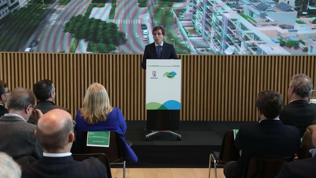 Declaraciones del alcalde de Madrid, en el acto de fin de urbanización de Valdebebas.