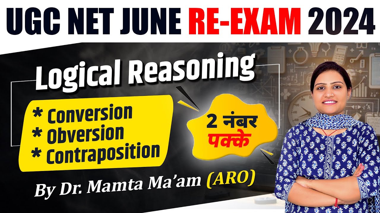 TOP 10 TOPICS OF LOGICAL REASONING | UGC NET PAPER 1 LOGICAL REASONING | NET PAPER 1 BY MAMTA MA'AM
