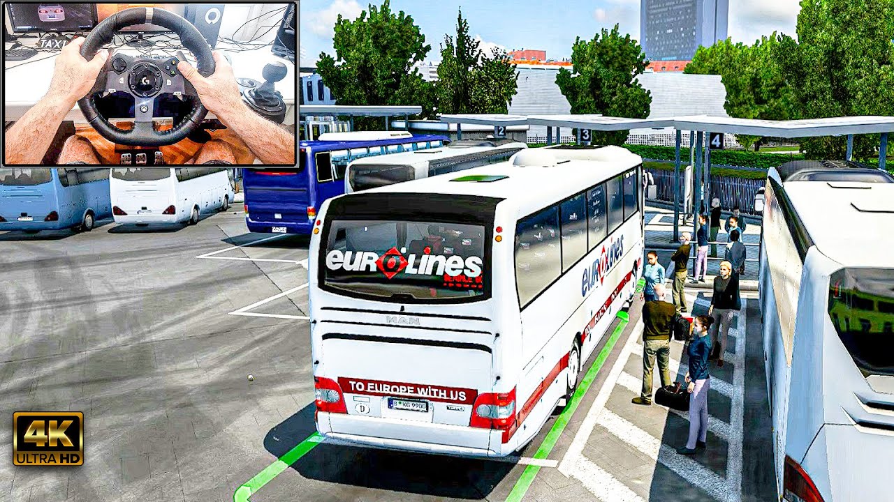 Euro Truck Simulator 2 Man Lions Coach | Logitech G920 + Shifter Gameplay!