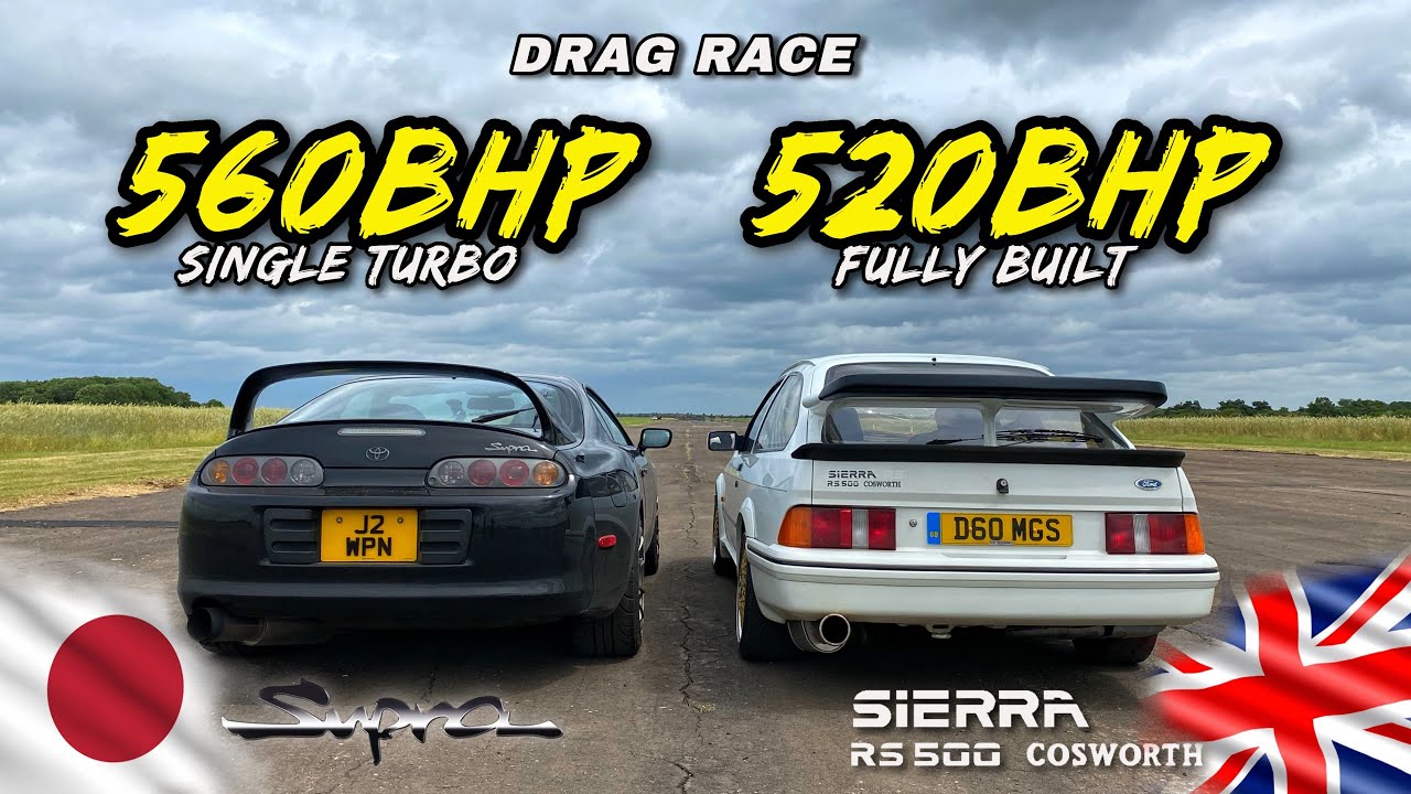 КУЛЬТОВЫЕ ЛЕГЕНДЫ.. 520-сильный FORD SIERRA RS500 против 560-сильного TOYOTA SUPRA