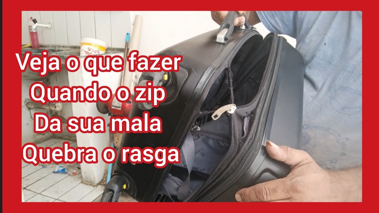Como trocar zíper de mala