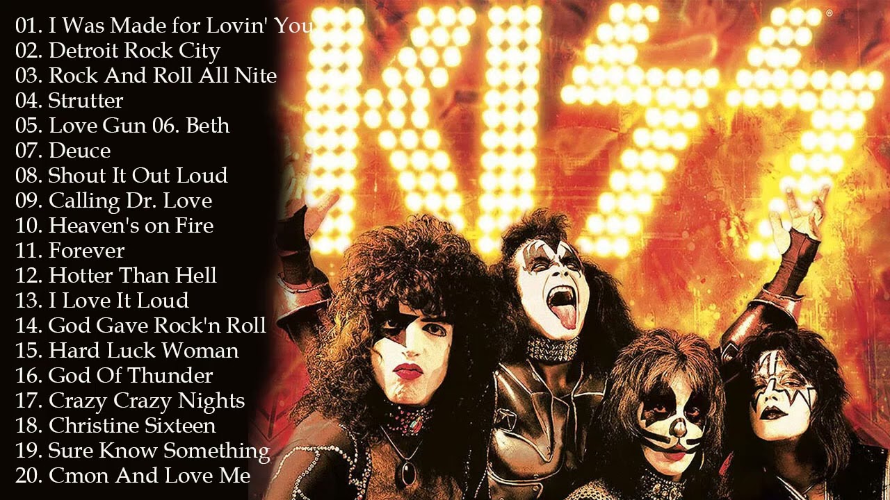 K I S S Greatest Hits Full Album 2022 || K I S S Best Song Playlist