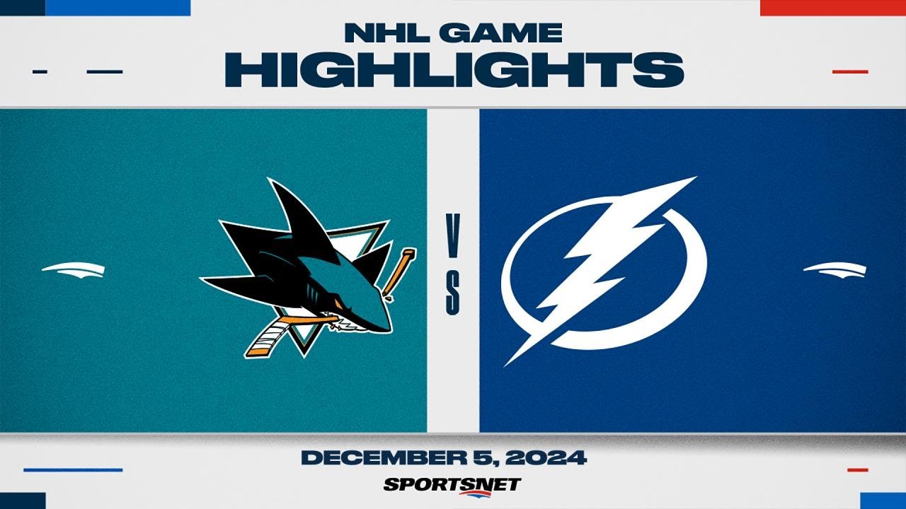 NHL Highlights | Sharks vs. Lightning - December 5, 2024
