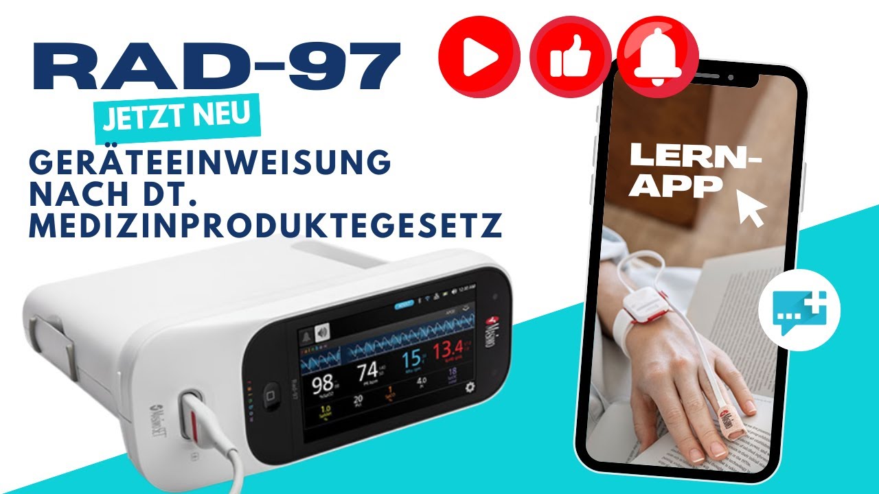 Rad-97 Pulse CO-Oximeter - Produktbeschreibung, Verwendungszweck, Geräteübersicht, Inbetriebnahme