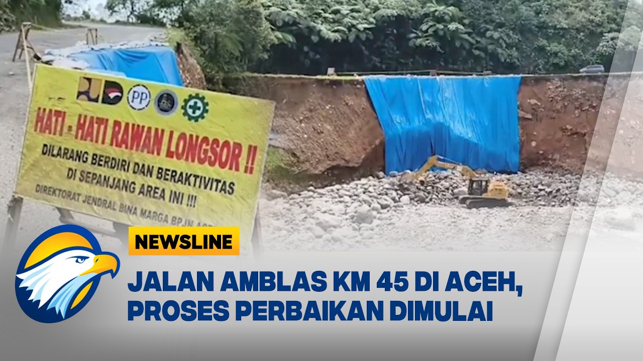 Melihat Kondisi Jalan Nasional KM 45 Pascaamblas - [Newsline]