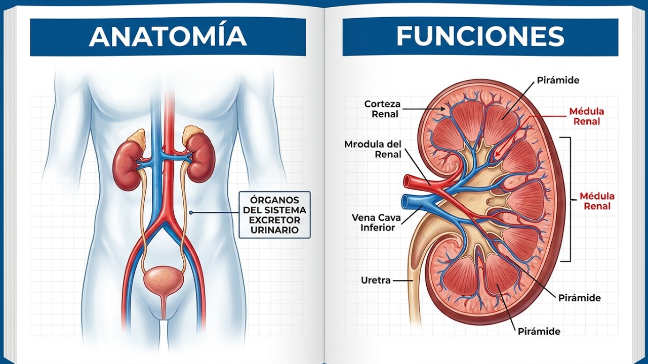 Órganos del sistema excretor urinario: claves de la homeostasis