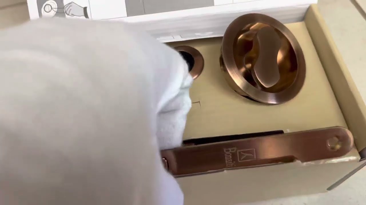 Poignée de porte ronde pour portes coulissantes Colombo Design de couleur cuivre