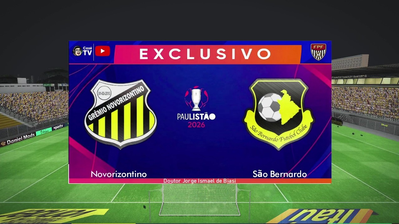 Novorizontiono x São Bernardo - Rodada 7 - Paulistão 2026 | PES 2017