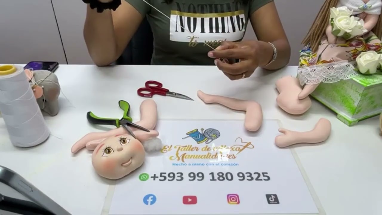 MUÑEQUITA YANINA PARTE # 2            #tutorial #navidad