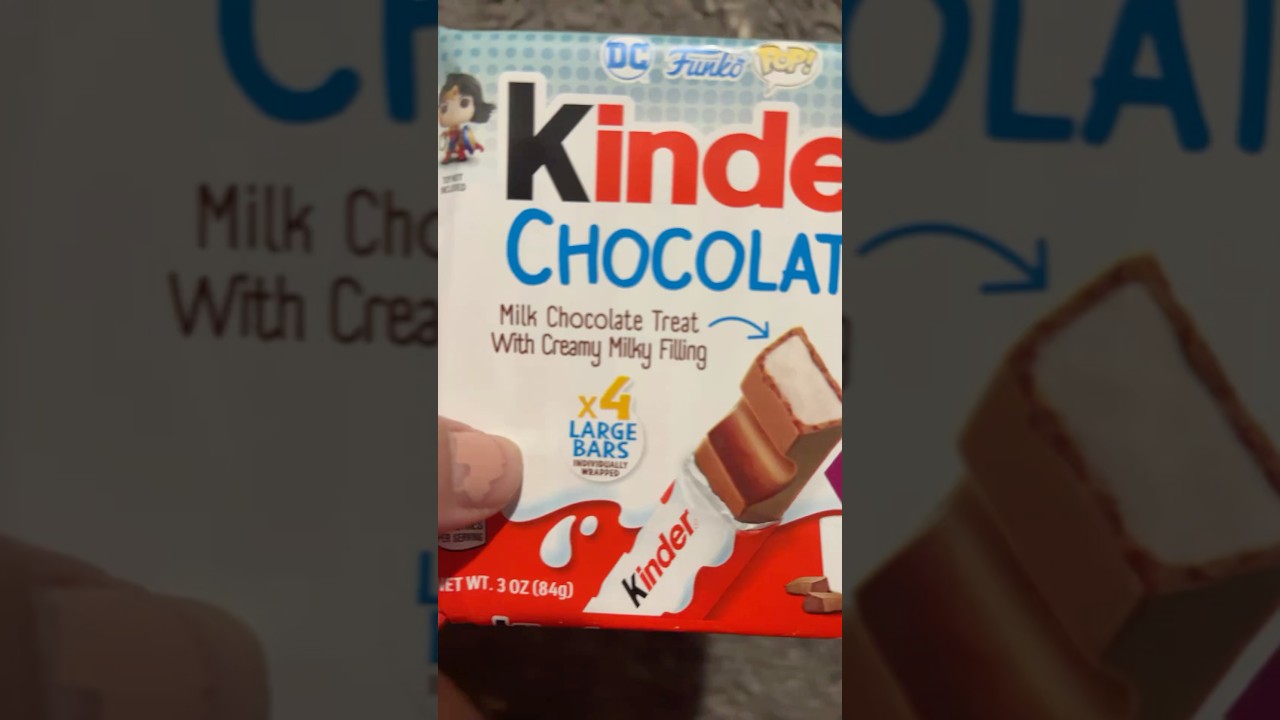 Trying these Kinder chocolate bars! Go try them! 