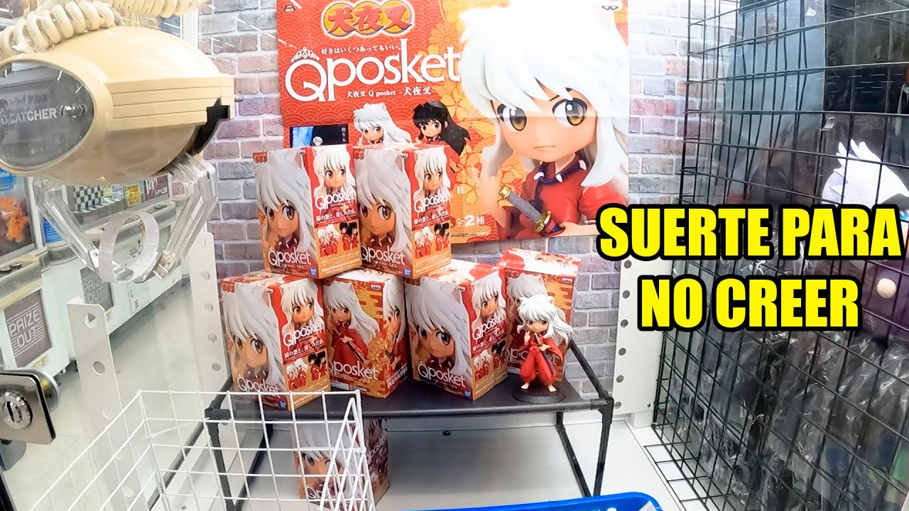 La maquina de garra de INUYASHA en JAPON ! la FIGURA mas dificil 🤣 QPOSKET