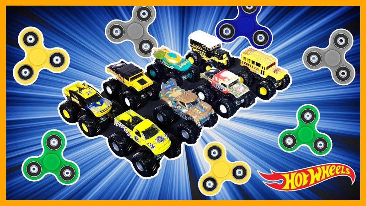 MONSTER TRUCK FIDGET SPINNER DRAG RACING TOURNAMENT !!!