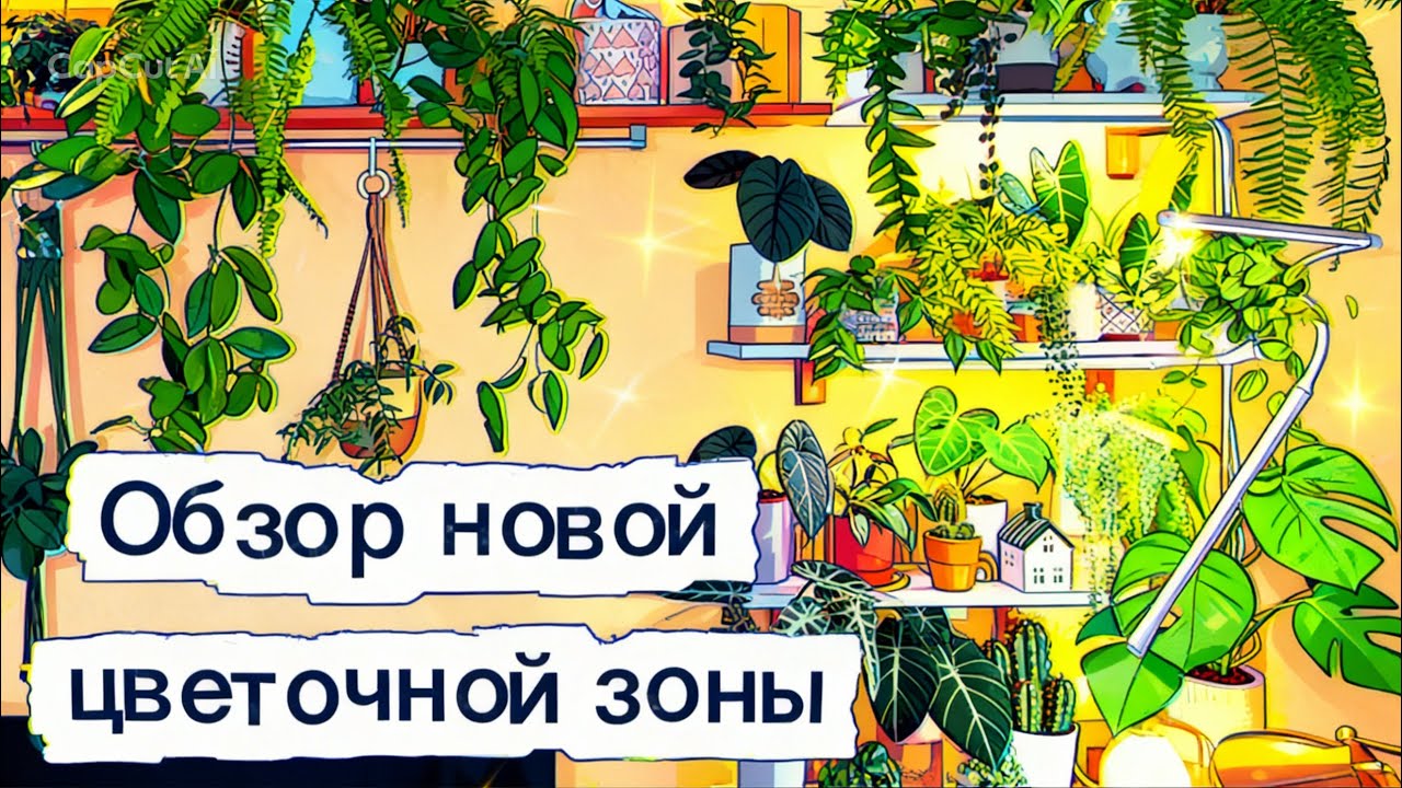 Обзор и обустройства новой зоны для растений. Растение в интерьере. 