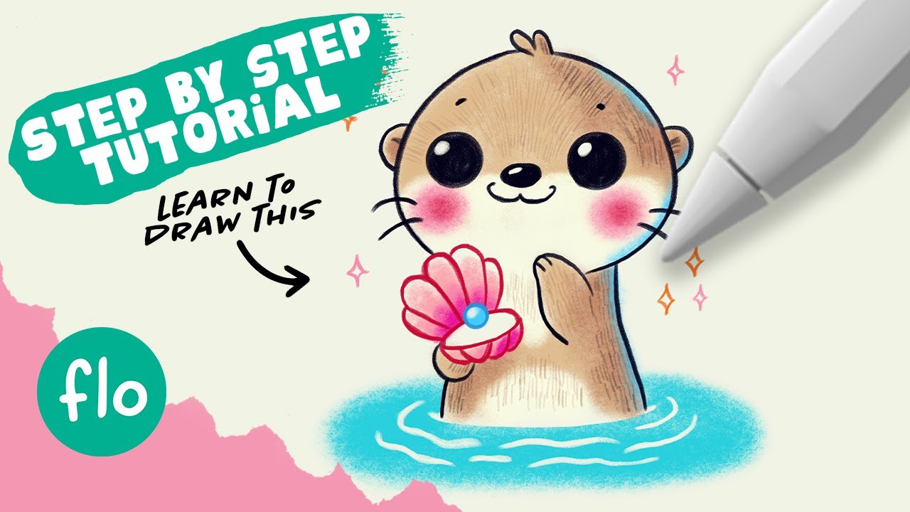 Anyone Can Draw This Cute Otter in PROCREATE