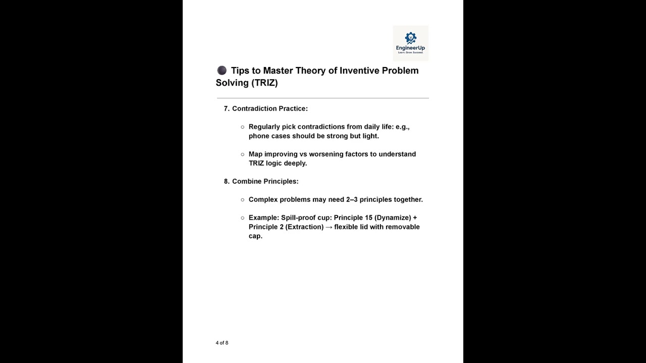 48 - Tips to Master Theory of Inventive Problem Solving TRIZ