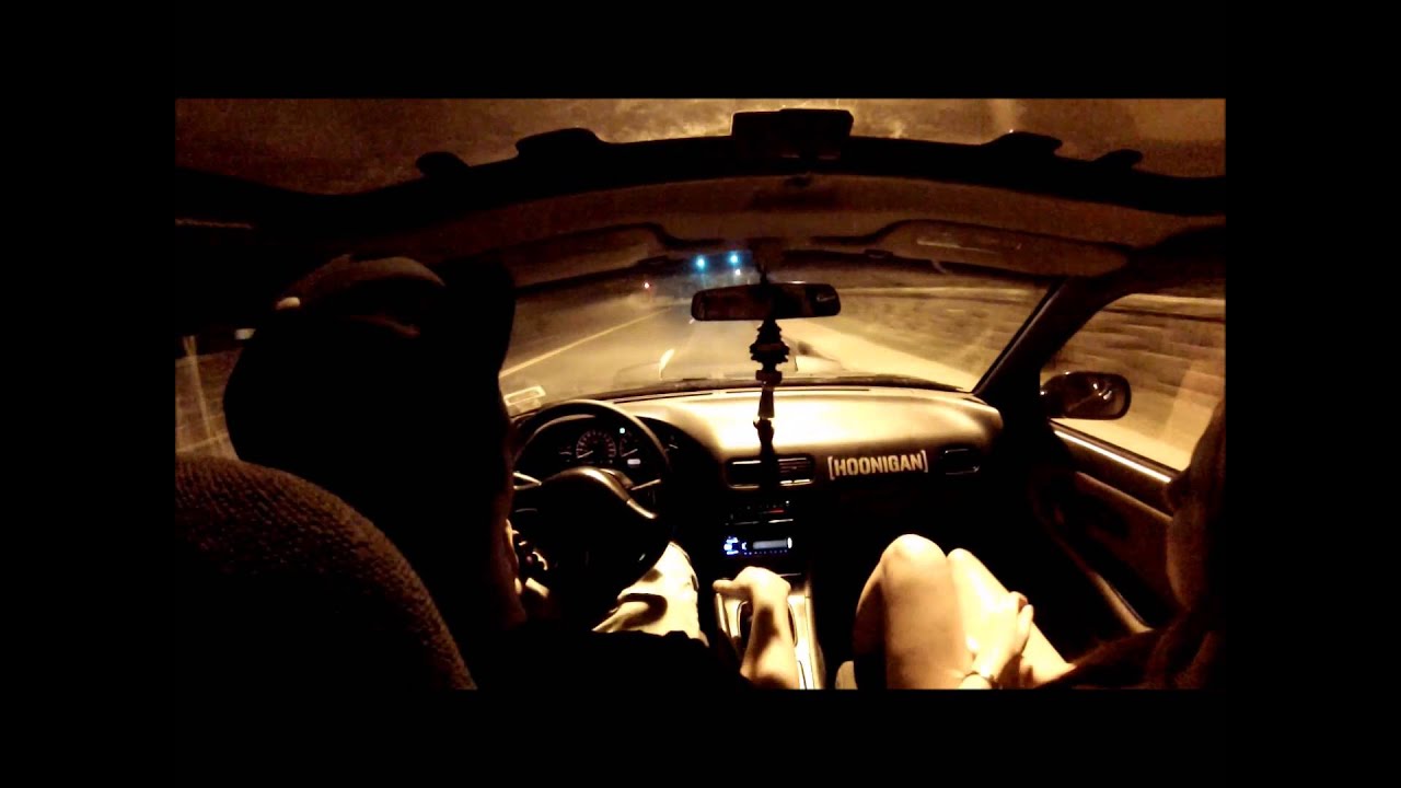 240sx s13 RB20DET Open Downpipe Night Drive